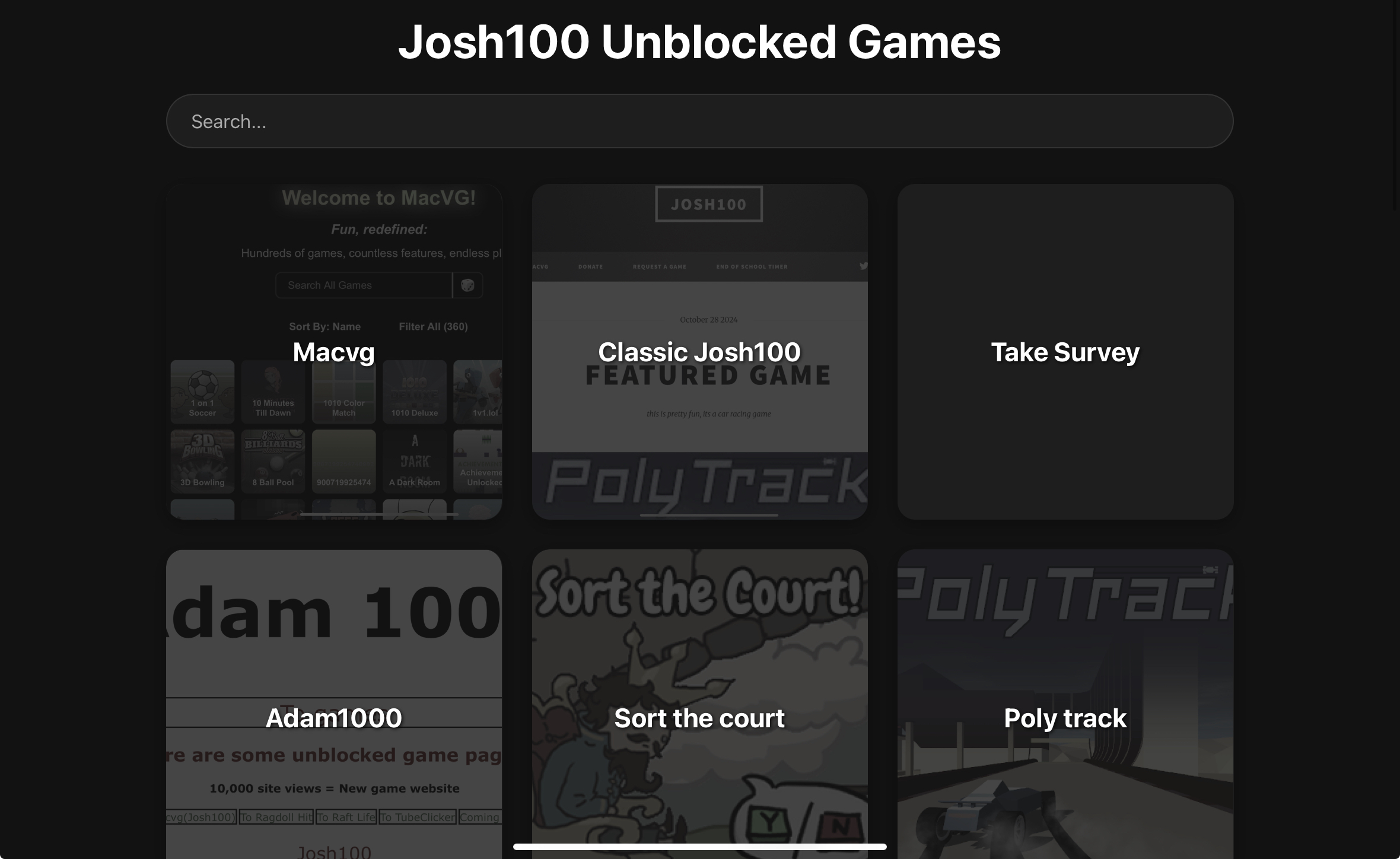Josh100 website screenshot